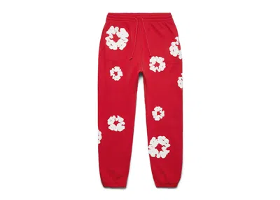 Pre-owned Denim Tears Men's  Cotton Wreath Sweatpant In Red