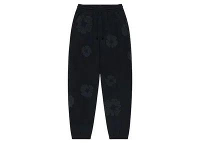 Pre-owned Denim Tears Men's  Cotton Wreath Sweatpants In Black Monochrome
