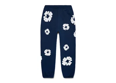 Pre-owned Denim Tears Men's  Cotton Wreath Sweatpants In Navy Blue