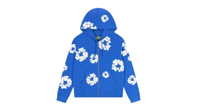 Pre-owned Denim Tears Men's  Cotton Wreath Zip Hoodie In Blue