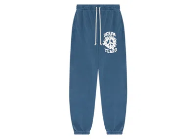 Pre-owned Denim Tears Men's  Denim University Sweatpants In Navy Blue