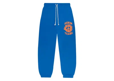 Pre-owned Denim Tears Men's  Denim University Sweatpants In Royal Blue