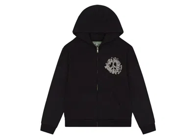 Pre-owned Denim Tears Men's  Denim University Zip Hoodie (ss24) In Black