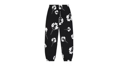Pre-owned Denim Tears Men's  Hardies Tears Fist Wreath Open Hem Sweatpants In Black