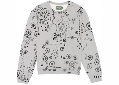 Pre-owned Denim Tears Men's  Irak Tears Crewneck Sweatshirt In Grey In Gray