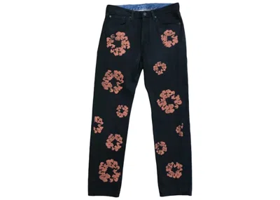 Pre-owned Denim Tears Men's  Levi's Cotton Wreath Jeans In Black/red Clay