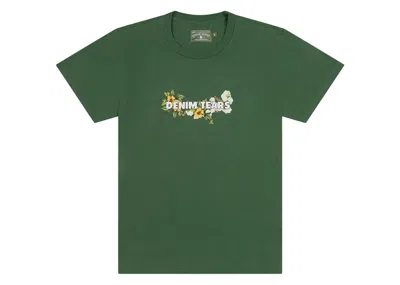 Pre-owned Denim Tears Men's  Logo Tee Shirt In Green