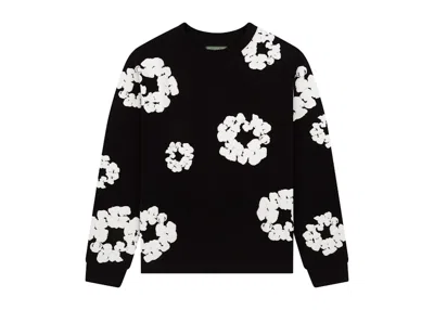 Pre-owned Denim Tears Men's  Long Sleeve Cotton Wreath T-shirt In Black