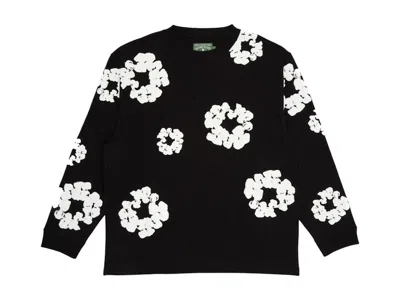 Pre-owned Denim Tears Men's  Long Sleeve Cotton Wreath T-shirt In Black
