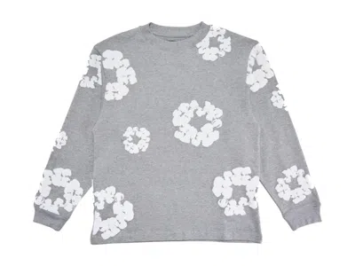 Pre-owned Denim Tears Men's  Long Sleeve Cotton Wreath T-shirt In Grey