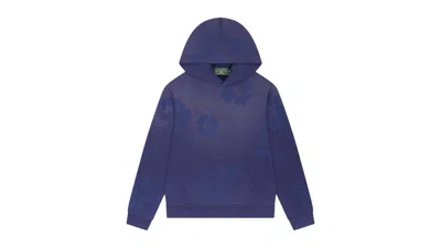 Pre-owned Denim Tears Men's  Mono Cotton Wreath Hoodie In Washed Blue