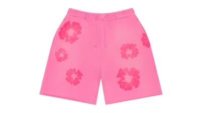 Pre-owned Denim Tears Men's  Mono Cotton Wreath Sweat Shorts In Pink