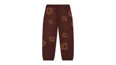 Pre-owned Denim Tears Men's  Mono Cotton Wreath Sweatpants In Brown
