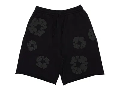 Pre-owned Denim Tears Men's  Mono Wreath Sweatshorts In Black
