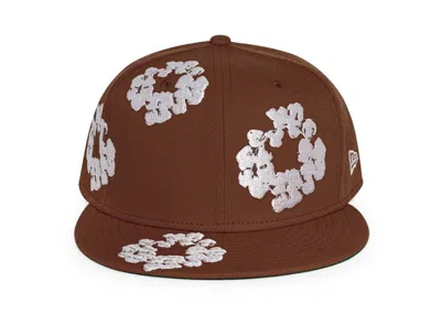 Pre-owned Denim Tears Men's  New Era Cotton Wreath 59/50 Cap In Brown