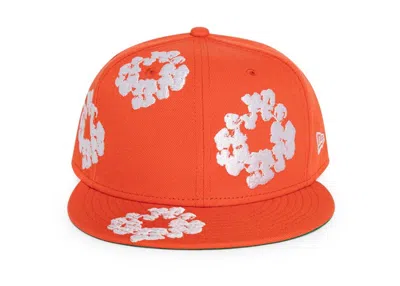 Pre-owned Denim Tears Men's  New Era Cotton Wreath 59/50 Cap In Orange