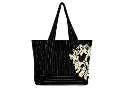 Pre-owned Denim Tears Men's  Peace Patchwork Tote In Black