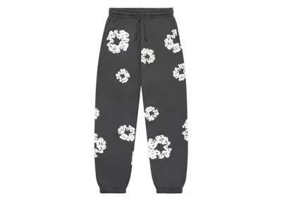 Pre-owned Denim Tears Men's  Rhinestone Cotton Wreath Sweatpants In Vintage Black