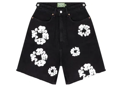 Pre-owned Denim Tears Men's  The Cotton Wreath Jean Short In Black