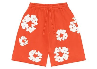 Pre-owned Denim Tears Men's  The Cotton Wreath Shorts In Orange