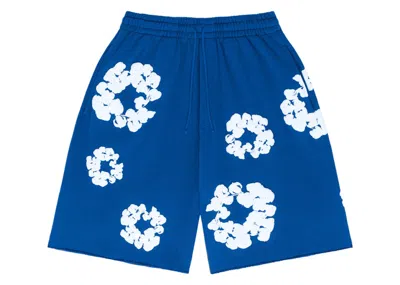 Pre-owned Denim Tears Men's  The Cotton Wreath Shorts In Royal Blue