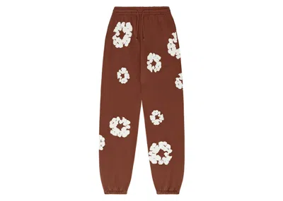 Pre-owned Denim Tears Men's  The Cotton Wreath Sweatpants In Brown