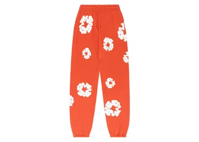 Pre-owned Denim Tears Men's  The Cotton Wreath Sweatpants In Orange