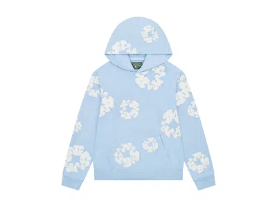 Pre-owned Denim Tears Men's  The Cotton Wreath Sweatshirt In Powder Blue