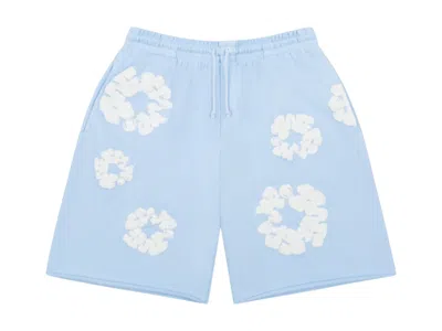 Pre-owned Denim Tears Men's  The Cotton Wreath Sweatshorts In Powder Blue