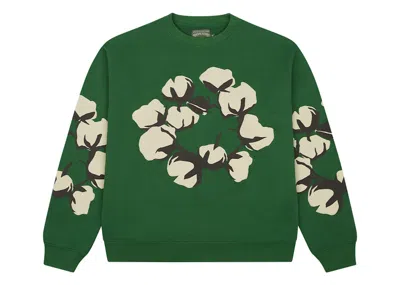 Pre-owned Denim Tears Men's  X Cpfm Cactus Tears Crewneck Sweatshirt In Green