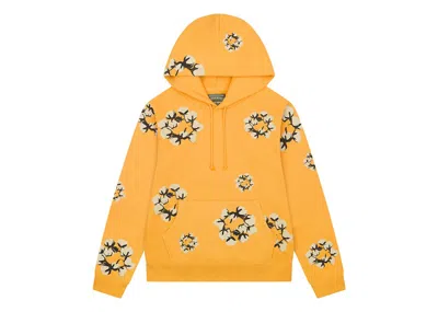 Pre-owned Denim Tears Men's  X Cpfm Cactus Tears Wreath Hoodie In Yellow