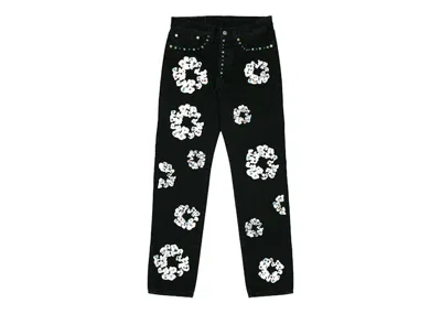 Pre-owned Denim Tears Men's  X Levi's 501 Cotton Rhinestone Wreath Jeans In Black
