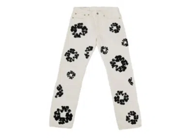 Pre-owned Denim Tears Men's  X Levi's Cotton Wreath Jean In White