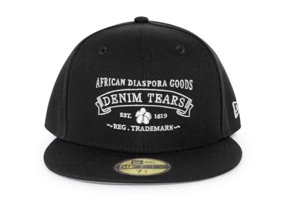 Pre-owned Denim Tears Men's  X New Era Adg 59fifty Fitted Hat In Black
