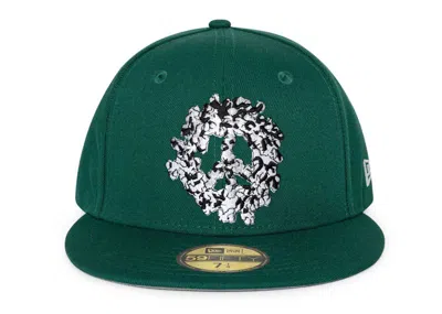 Pre-owned Denim Tears Men's  X New Era Peace 59fifty Fitted Hat In Green