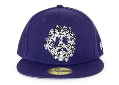 Pre-owned Denim Tears Men's  X New Era Peace 59fifty Fitted Hat In Purple