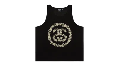 Pre-owned Denim Tears Men's  X Stussy Double S Wreath Gym Tank In Black