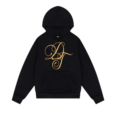 Pre-owned Denim Tears Metallic Gold Script Hoodie 'black' | Men's Size Xl