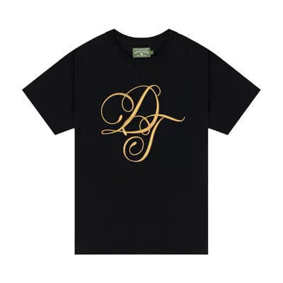 Pre-owned Denim Tears Metallic Gold Script Tee 'black' | Men's Size Xxl