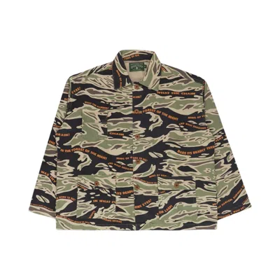 Pre-owned Denim Tears Ming Military Shirt 'camo' | Green | Men's Size L