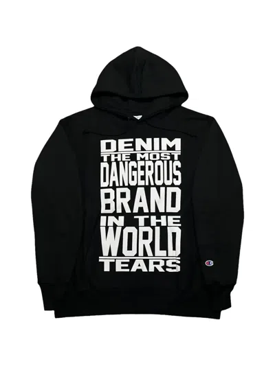Denim Tears Mission Statement Printed Hoodie In Black