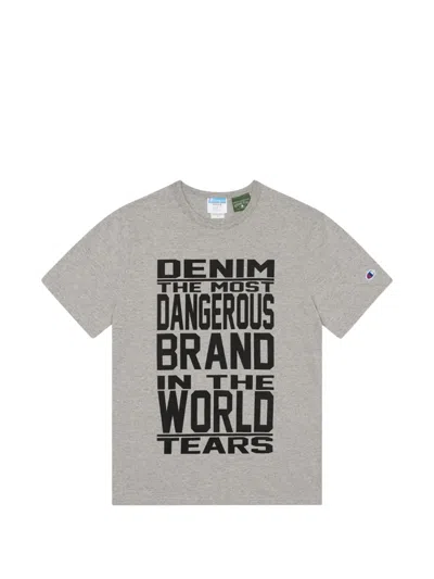 Denim Tears Mission Statement T-shirt In Gray