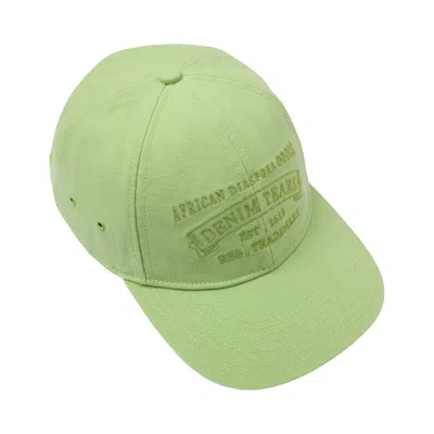 Pre-owned Denim Tears Mono Adg Stamp Cap 'lime' | Green | Men's Size Onesize