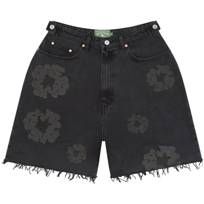 Pre-owned Denim Tears Mono Cotton Wreath Denim Shorts 'black' | Men's Size Xxl