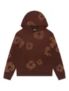 Denim Tears Mono Cotton Wreath Hoodie In Brown