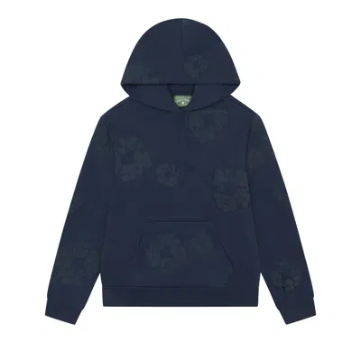 Pre-owned Denim Tears Mono Cotton Wreath Hoodie 'navy' | Blue | Men's Size L