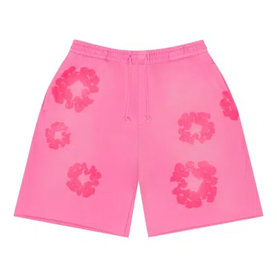 Pre-owned Denim Tears Mono Cotton Wreath Sweat Shorts 'pink' | Men's Size L