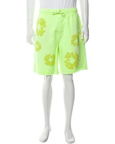 Pre-owned Denim Tears Mono Cotton Wreath Sweat Shorts W/ Tags In Green