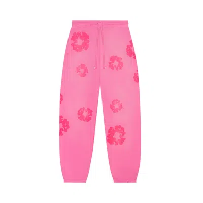Pre-owned Denim Tears Mono Cotton Wreath Sweatpants 'pink' | Men's Size M