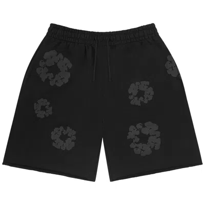 Pre-owned Denim Tears Mono Cotton Wreath Sweatshorts 'black' | Men's Size Xl